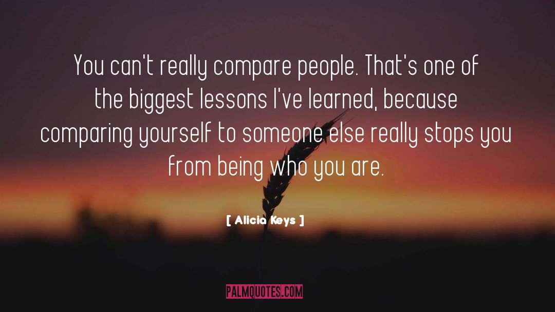 Comparing Yourself quotes by Alicia Keys