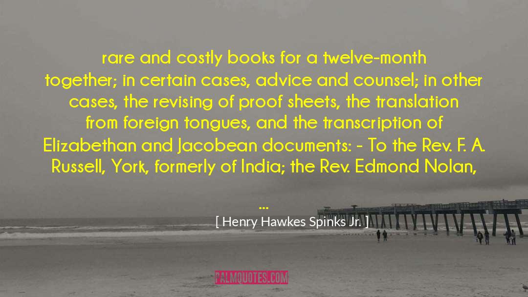Compartidos Translation quotes by Henry Hawkes Spinks Jr.