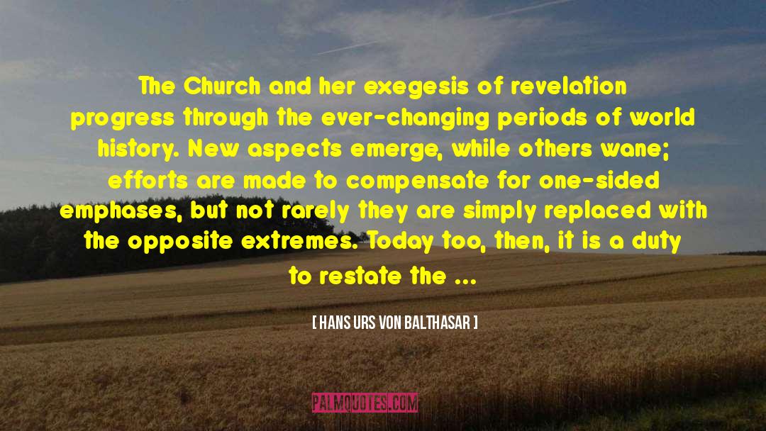 Compensate quotes by Hans Urs Von Balthasar