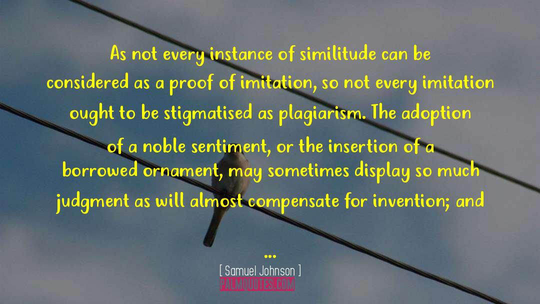 Compensate quotes by Samuel Johnson