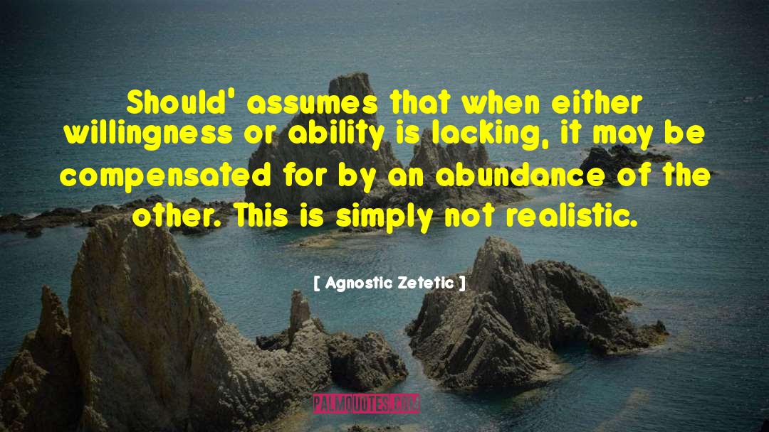 Compensated quotes by Agnostic Zetetic