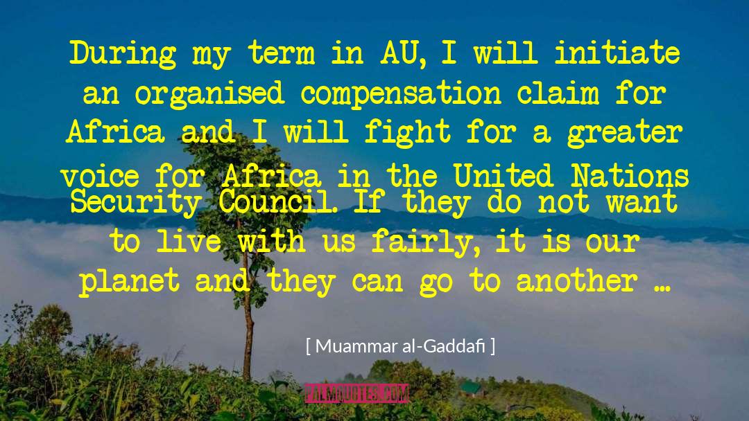 Compensation quotes by Muammar Al-Gaddafi