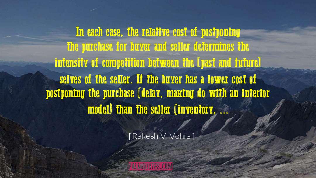 Competing With Yourself quotes by Rakesh V. Vohra