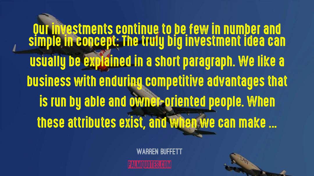 Competitive Advantage quotes by Warren Buffett