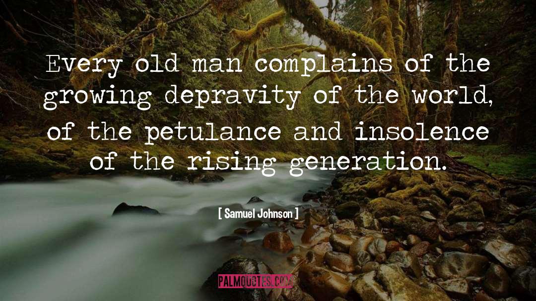 Complains quotes by Samuel Johnson