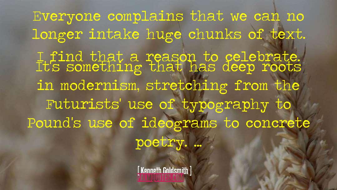 Complains quotes by Kenneth Goldsmith