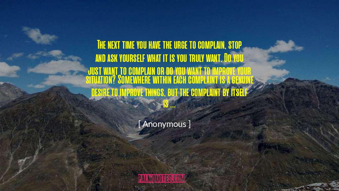 Complaint quotes by Anonymous