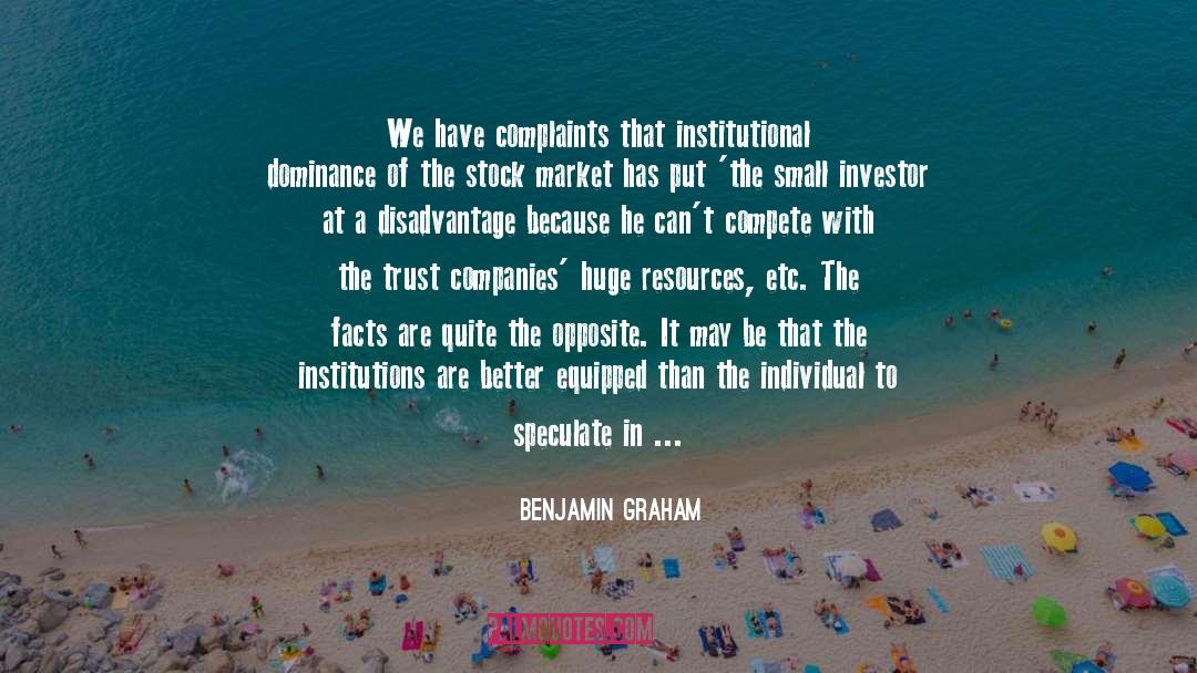 Complaints quotes by Benjamin Graham