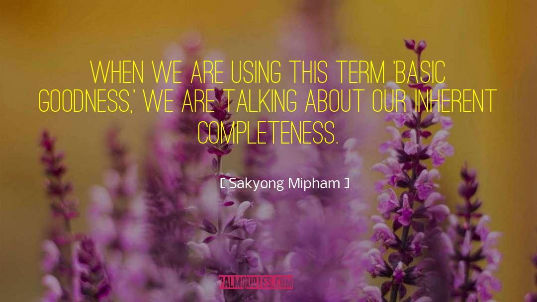 Completeness quotes by Sakyong Mipham