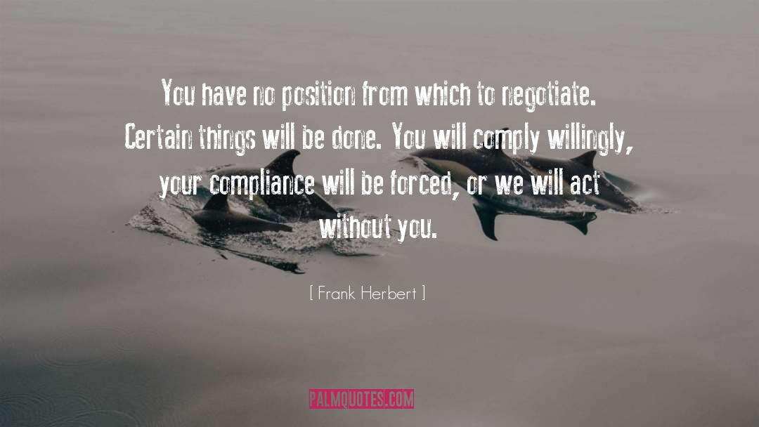 Compliance quotes by Frank Herbert