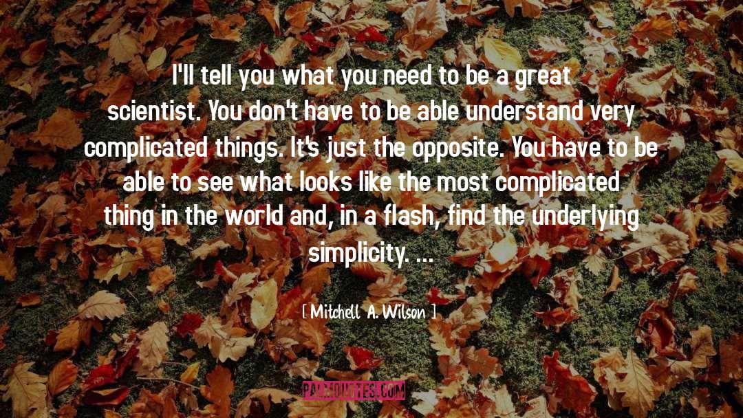 Complicated Things quotes by Mitchell A. Wilson