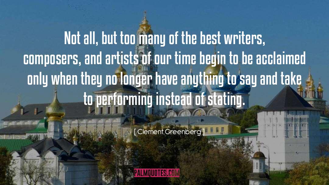 Composer quotes by Clement Greenberg