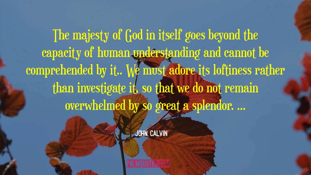 Comprehended quotes by John Calvin