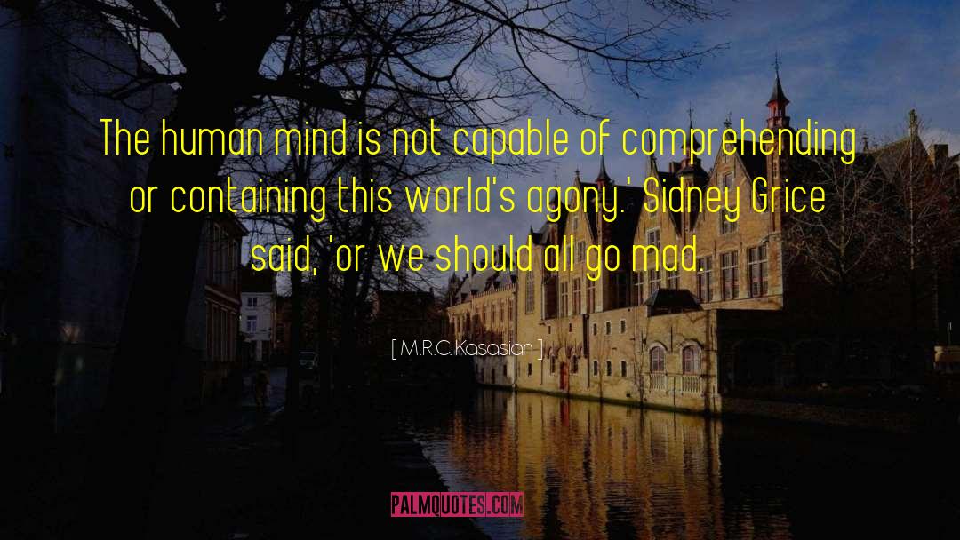 Comprehending quotes by M.R.C. Kasasian