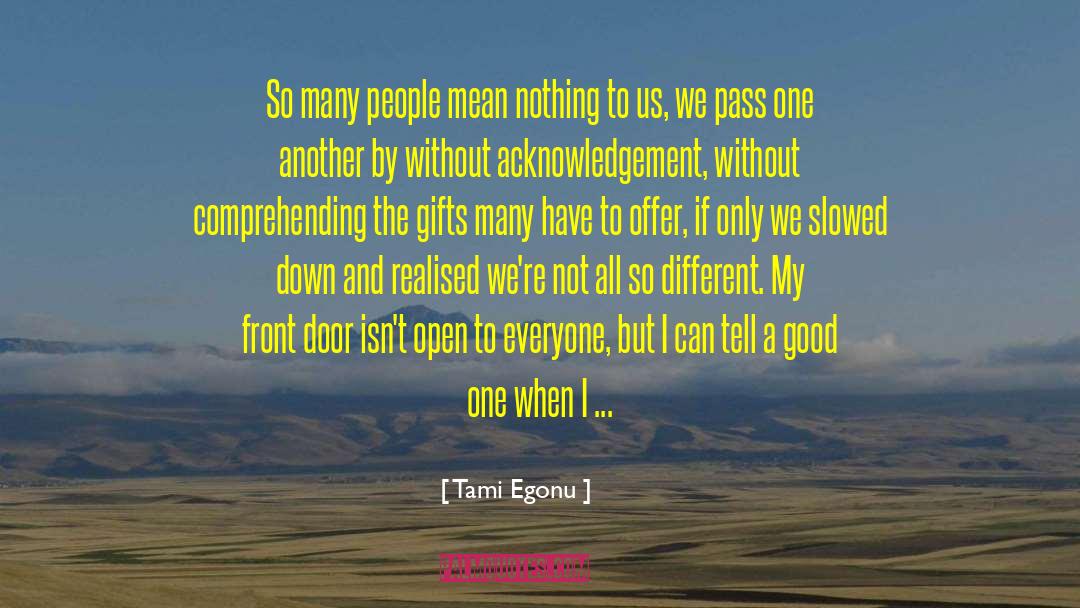 Comprehending quotes by Tami Egonu