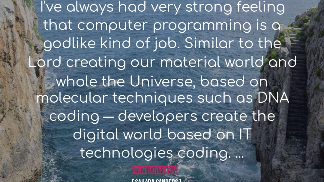 Computer Programming quotes by Sahara Sanders