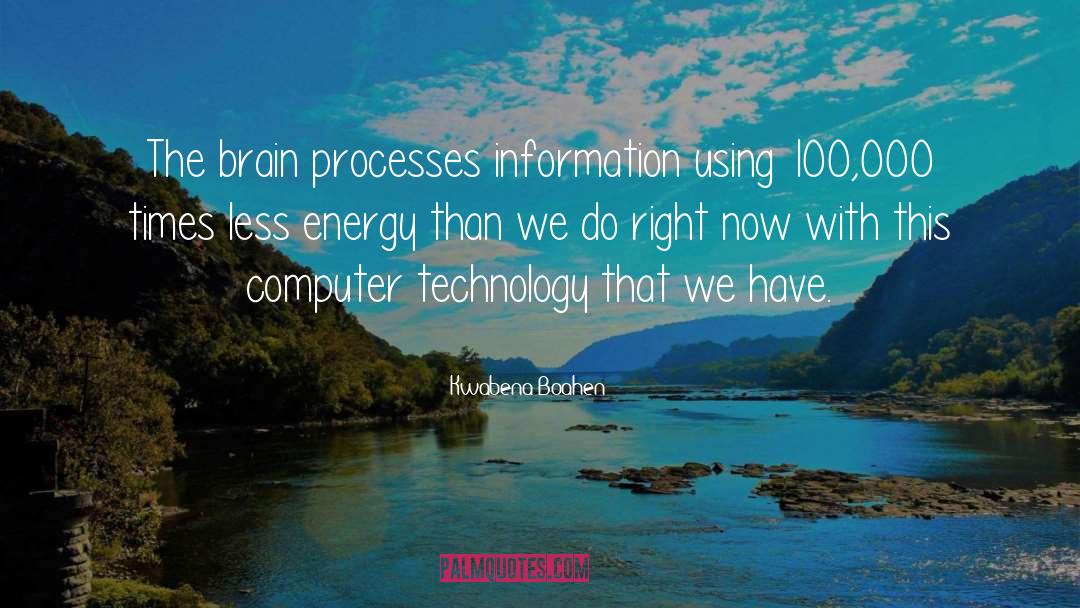 Computer Technology quotes by Kwabena Boahen