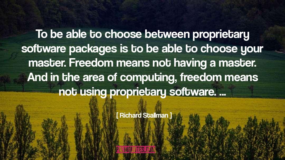 Computing quotes by Richard Stallman