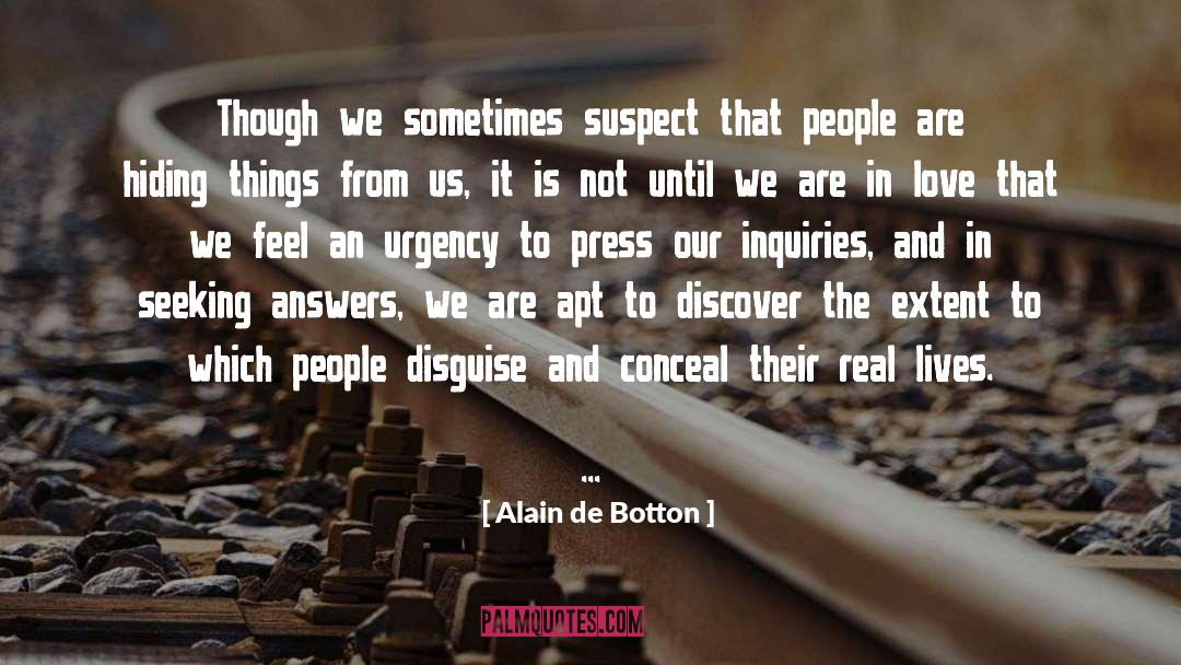 Conceal quotes by Alain De Botton