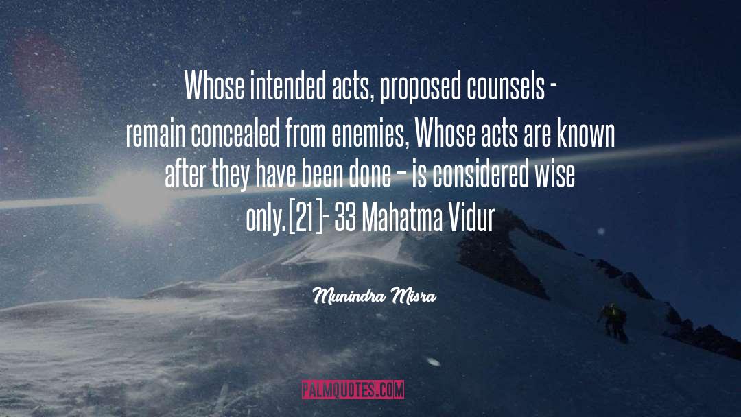 Concealed quotes by Munindra Misra