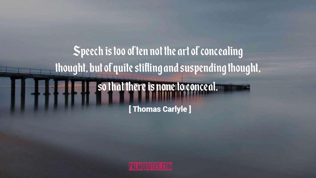 Concealing quotes by Thomas Carlyle