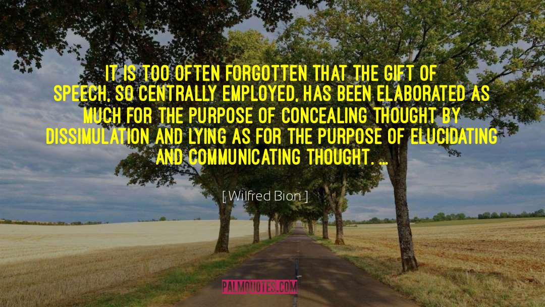 Concealing quotes by Wilfred Bion