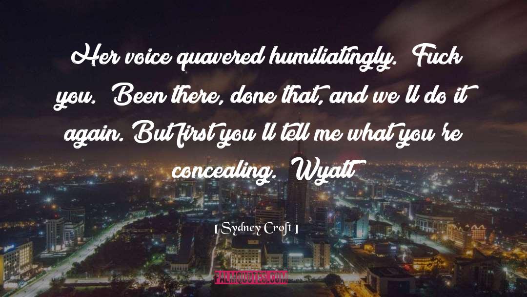 Concealing quotes by Sydney Croft