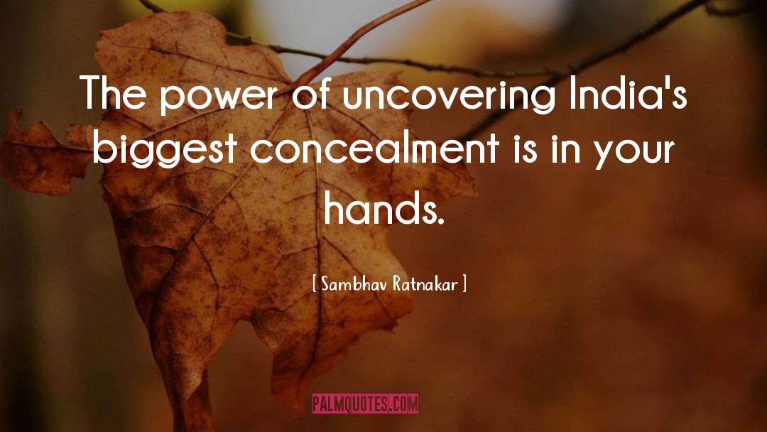 Concealment quotes by Sambhav Ratnakar