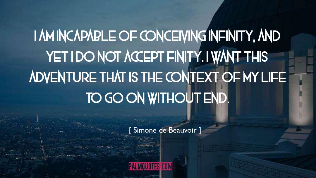 Conceiving quotes by Simone De Beauvoir