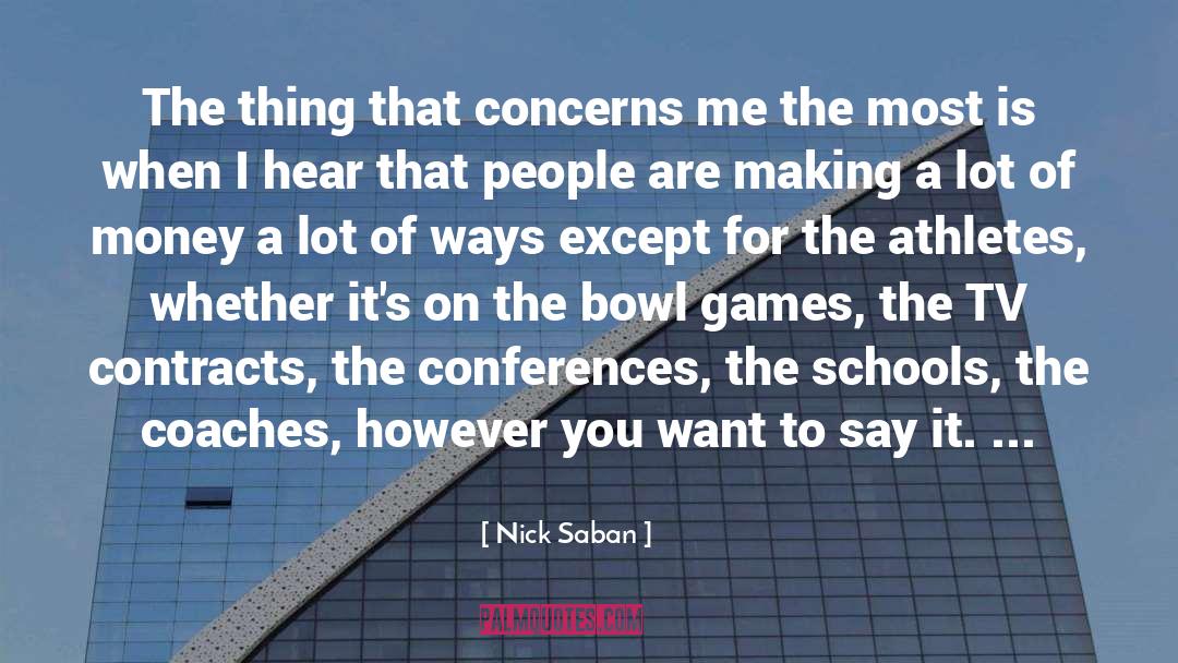 Concern quotes by Nick Saban