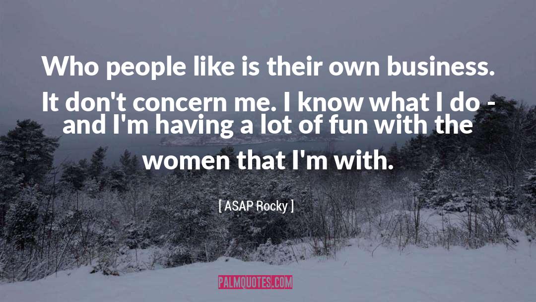 Concern quotes by ASAP Rocky