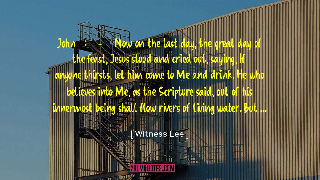 Concerning quotes by Witness Lee