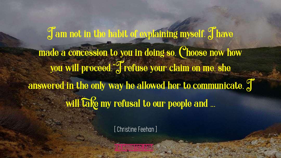 Concession quotes by Christine Feehan