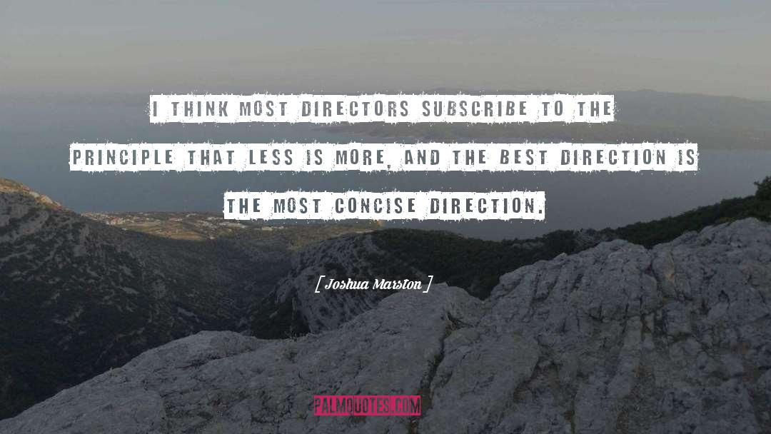 Concise quotes by Joshua Marston
