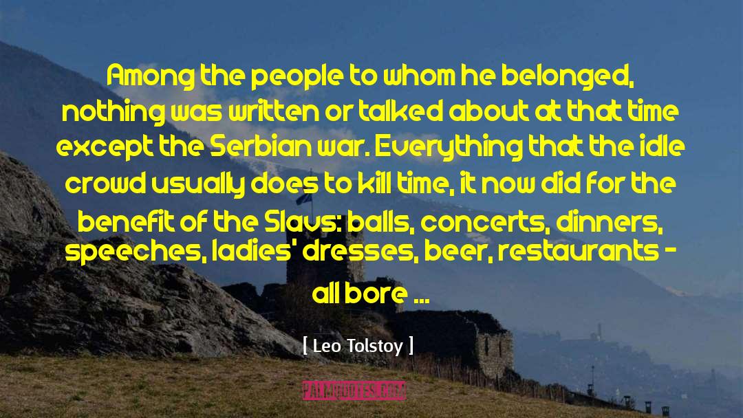 Concluding Speeches With quotes by Leo Tolstoy