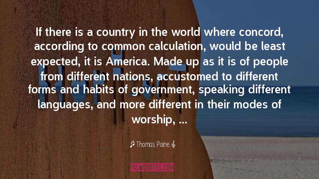 Concord quotes by Thomas Paine