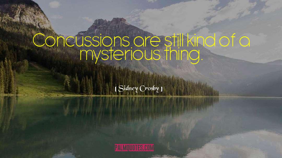Concussions quotes by Sidney Crosby
