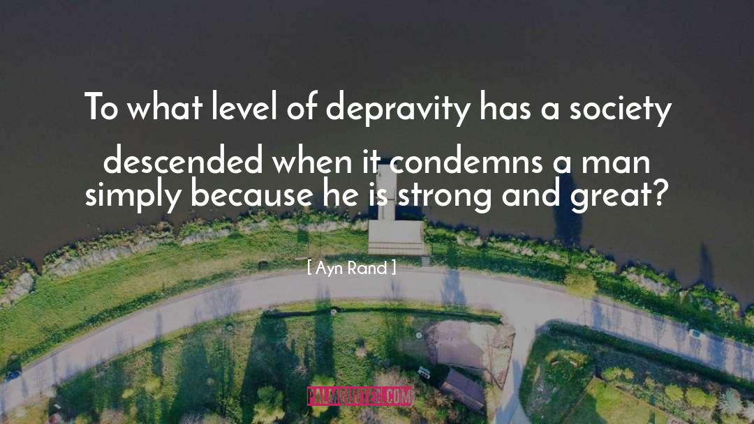 Condemns quotes by Ayn Rand