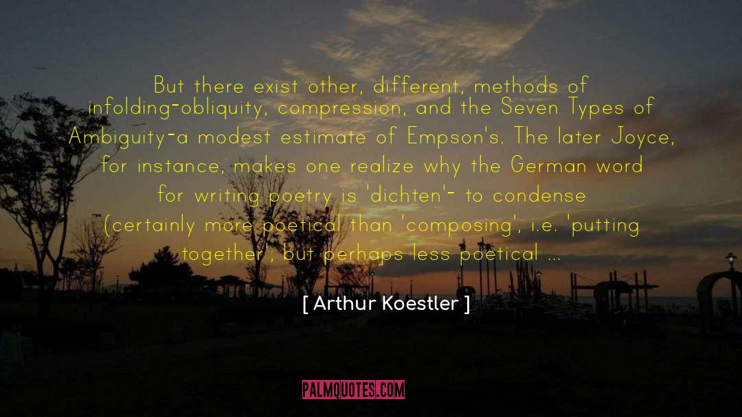 Condense quotes by Arthur Koestler