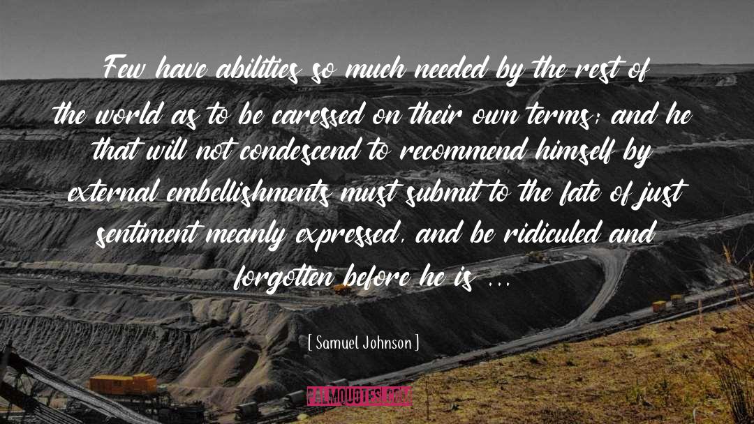 Condescend quotes by Samuel Johnson