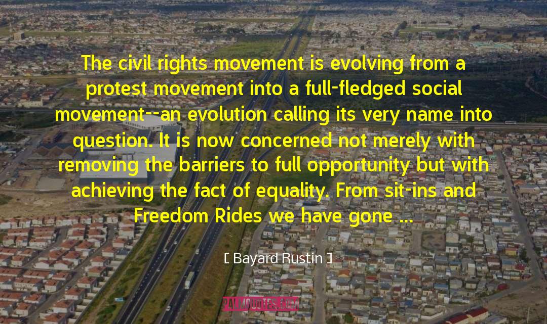 Conditional Equality quotes by Bayard Rustin