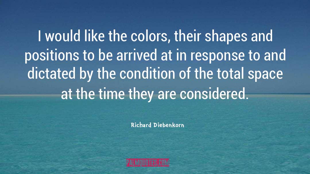 Conditioned Response quotes by Richard Diebenkorn
