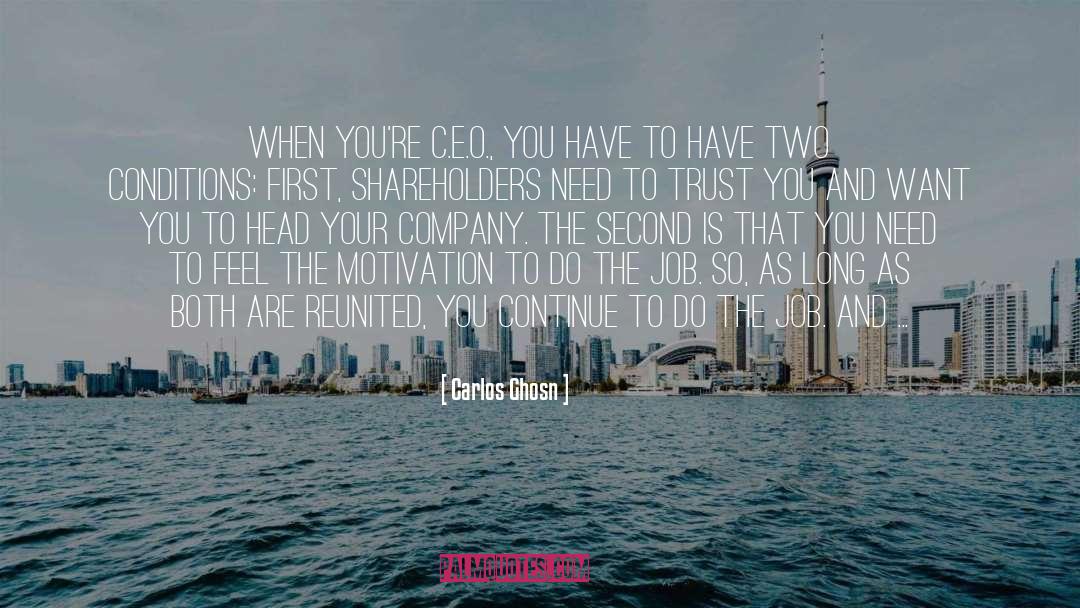 Conditions quotes by Carlos Ghosn