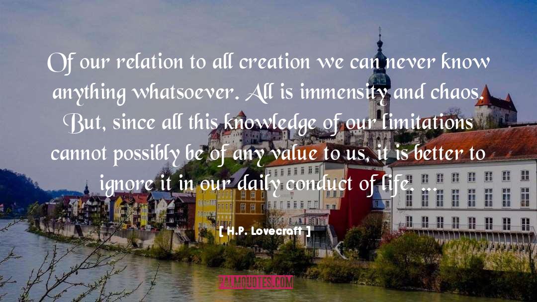 Conduct Of Life quotes by H.P. Lovecraft