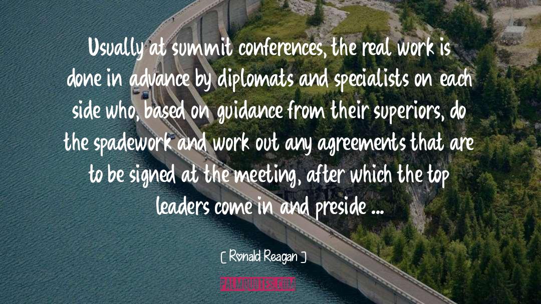 Conferences quotes by Ronald Reagan