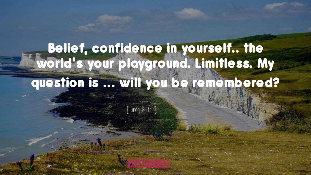 Confidence In Yourself quotes by Greg Plitt