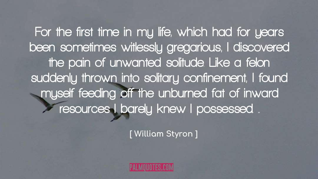 Confinement quotes by William Styron