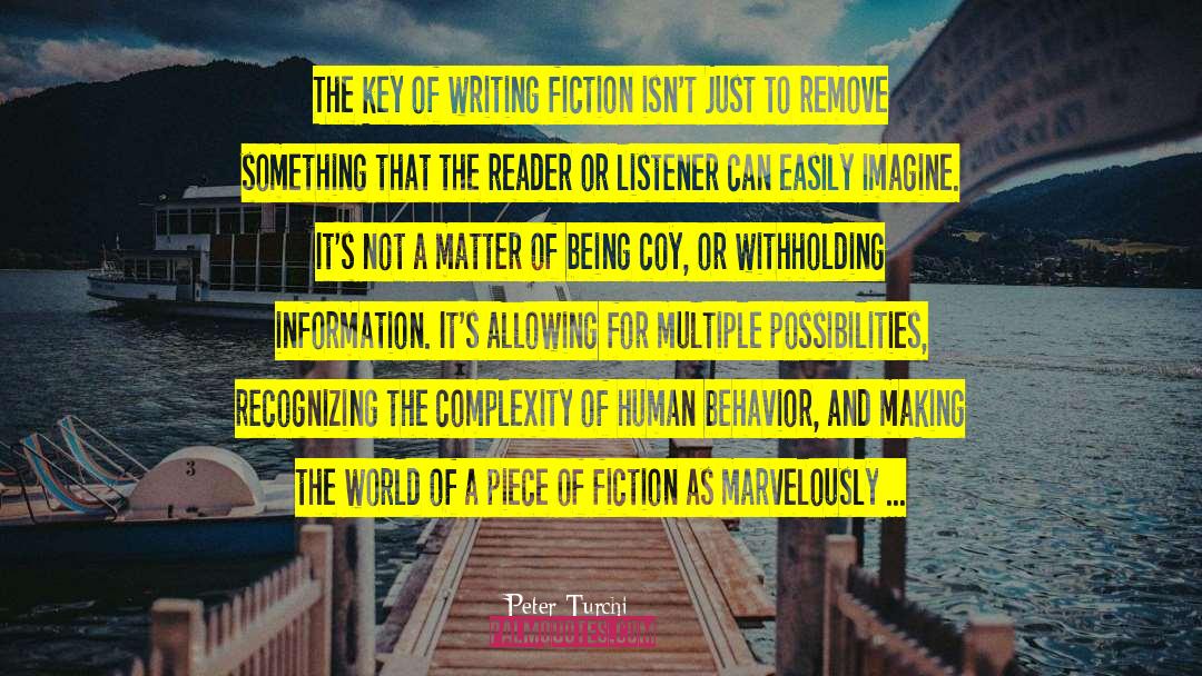 Confounding quotes by Peter Turchi