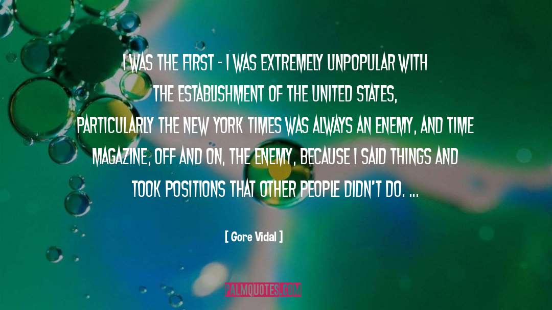 Confrontation Magazine quotes by Gore Vidal