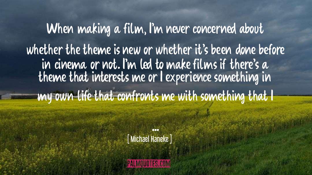 Confronts quotes by Michael Haneke